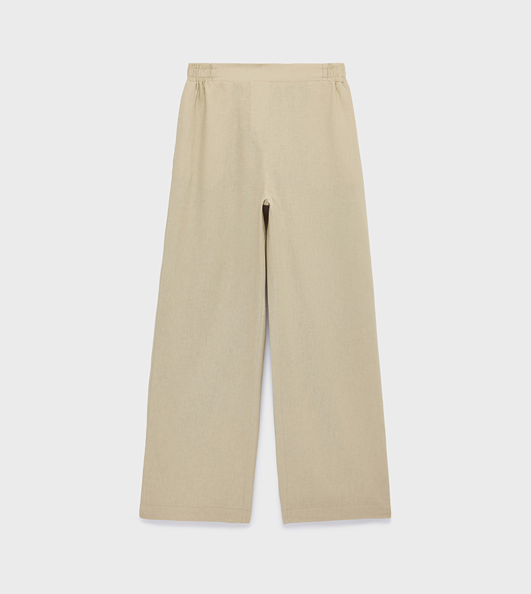 Solid Loose Fit Trousers