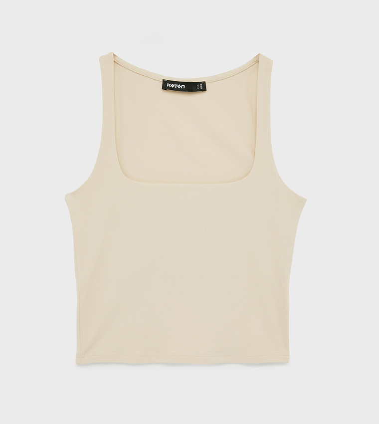كوتون  توبات كاجوال  - بيج Casual Tops
