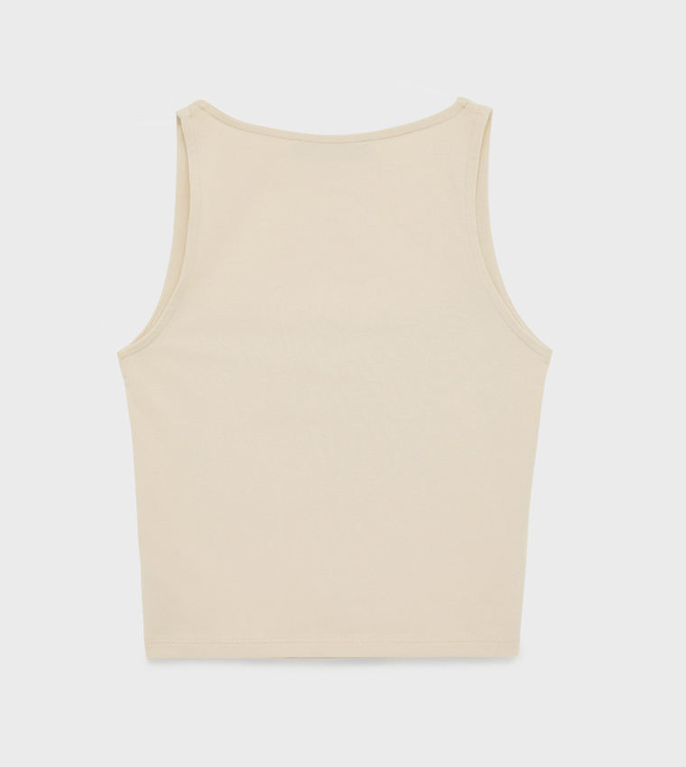 كوتون  توبات كاجوال  - بيج Casual Tops