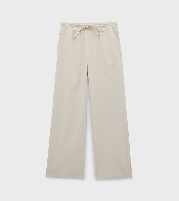 Solid Loose Fit Trousers