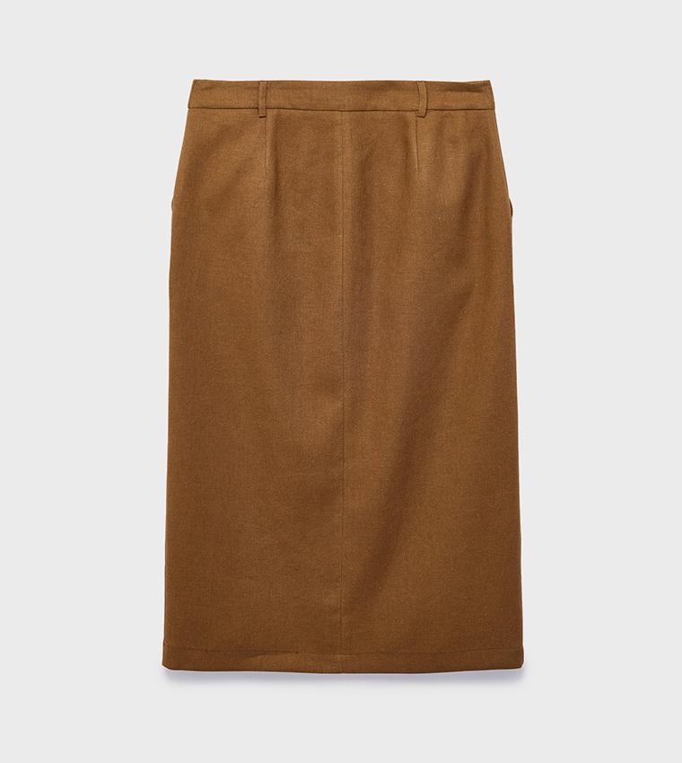 كوتون  تنانير ميدي - بني  Midi Skirts