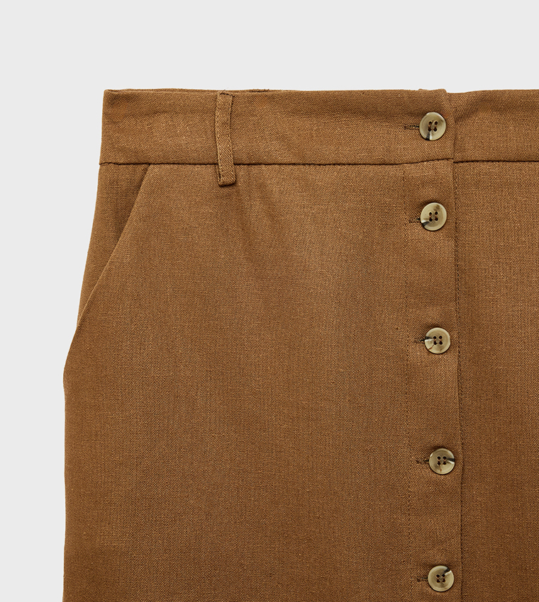 كوتون  تنانير ميدي - بني  Midi Skirts