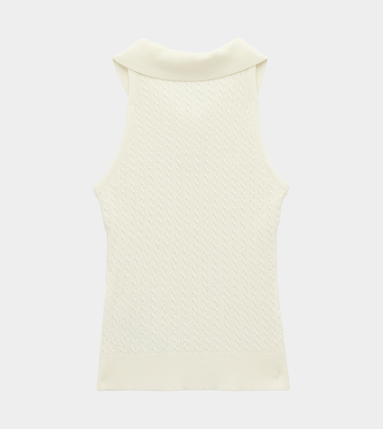 Koton  Sleeveless Tops - Beige Sleeveless Tops