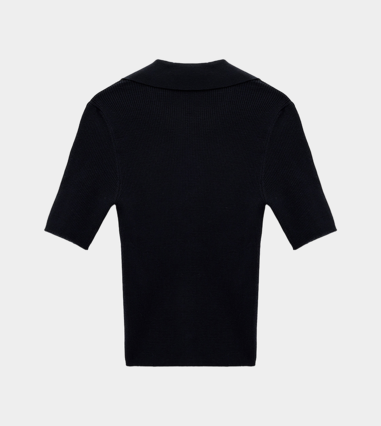 Koton  Round Neck Sweaters - Navy Round Neck Sweaters