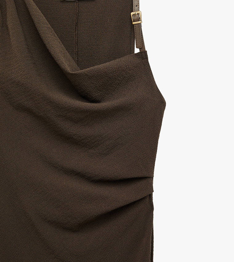 كوتون  فساتين ميدي  - بني  Midi Dresses