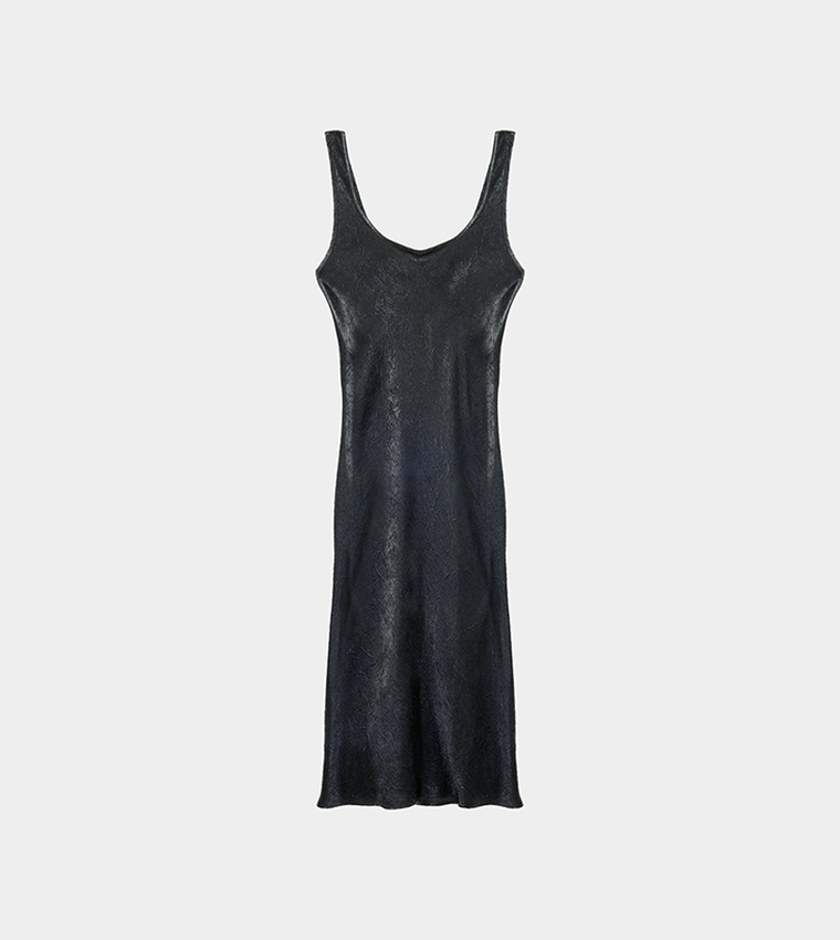 كوتون  فساتين ميدي  - رمادي Midi Dresses