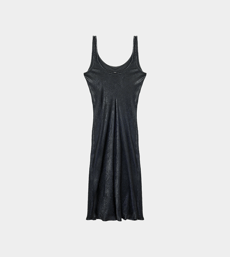 كوتون  فساتين ميدي  - رمادي Midi Dresses