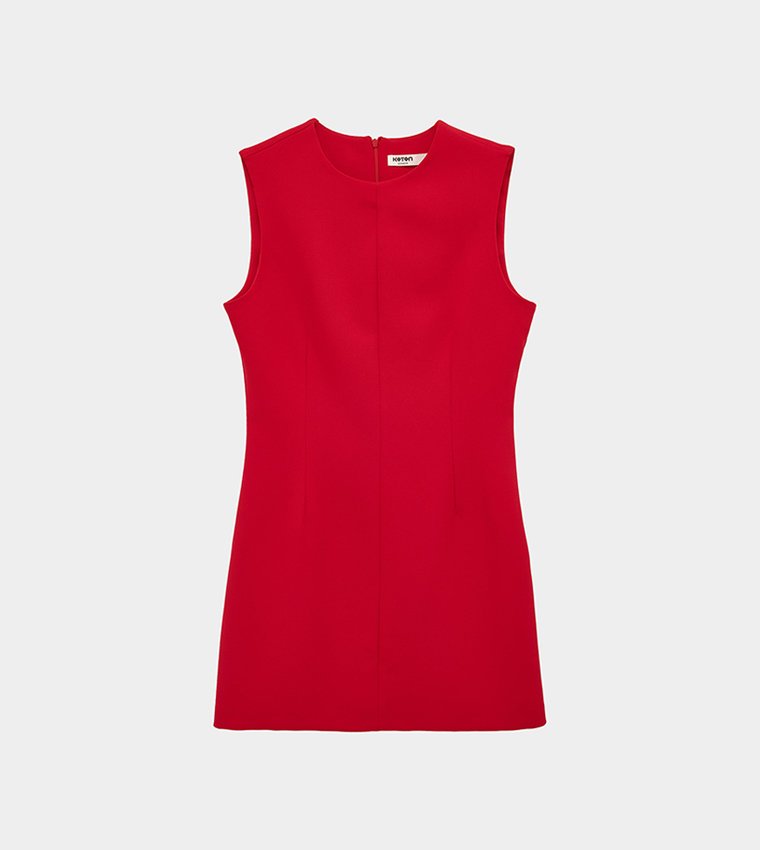 Solid Sleeveless Mini Dress