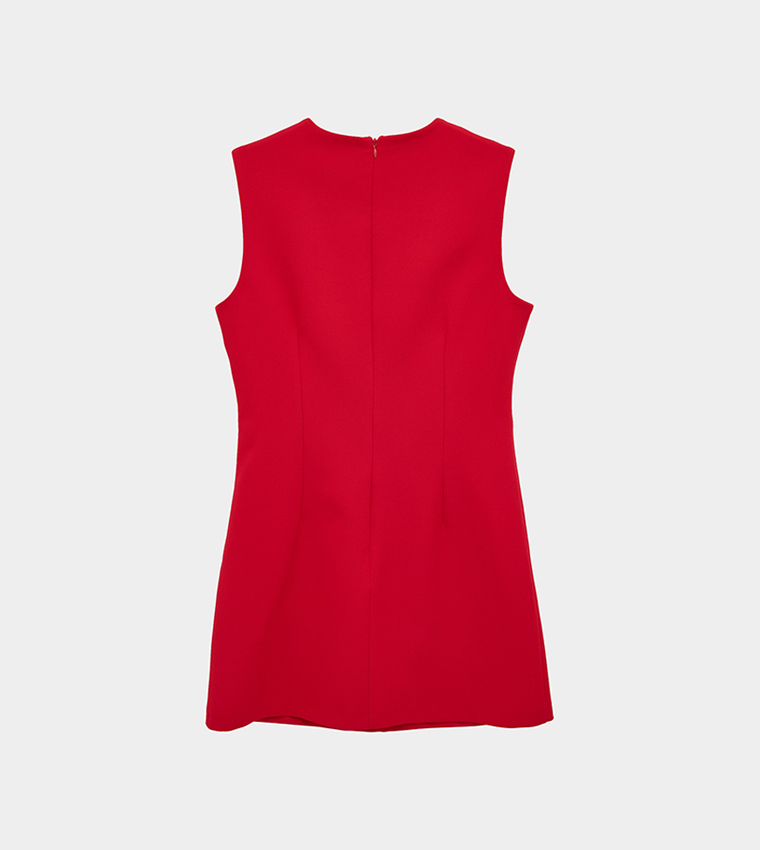 Solid Sleeveless Mini Dress