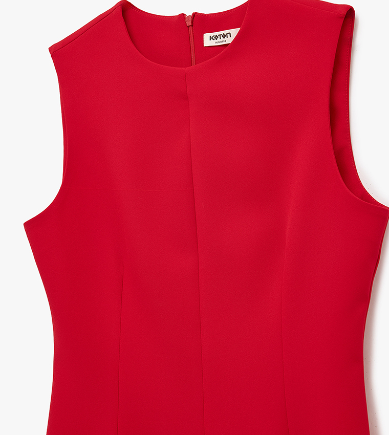 Solid Sleeveless Mini Dress