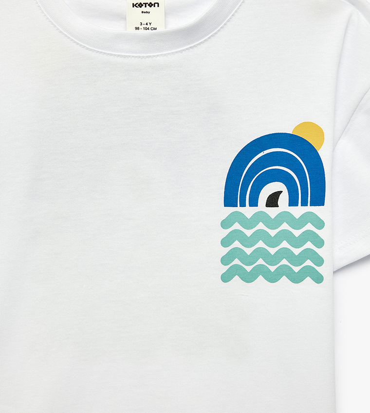 Graphic Print Crew Neck T-Shirt
