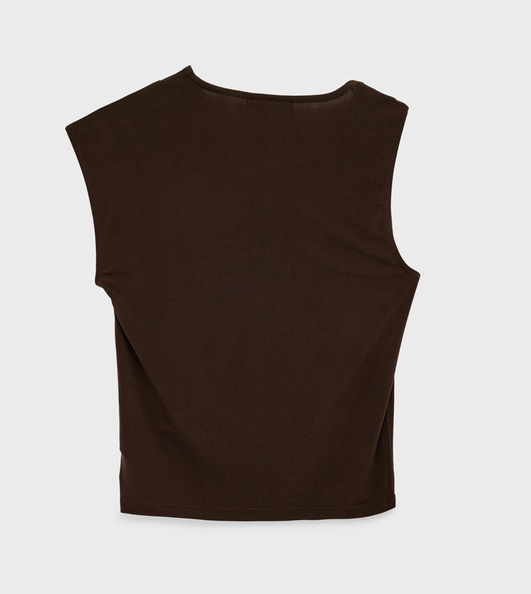 Solid Cowl Neck Top
