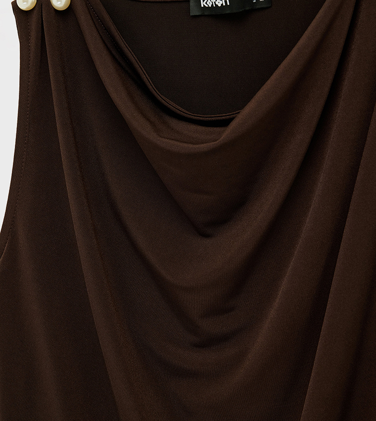 Solid Cowl Neck Top