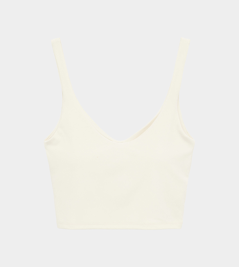Solid Scoop Neck Bralette