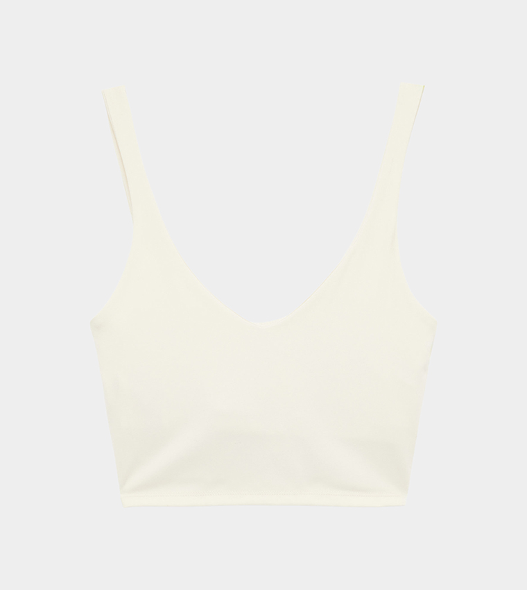 Solid Scoop Neck Bralette