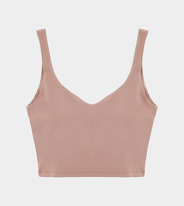 Solid Scoop Neck Bralette