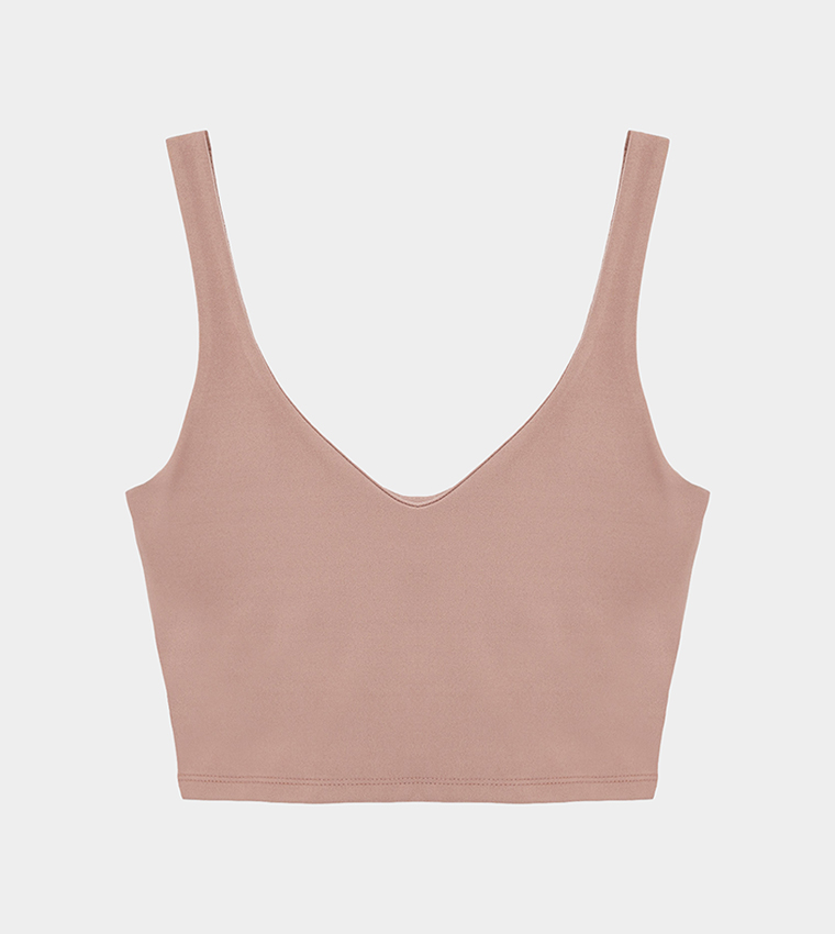 Solid Scoop Neck Bralette