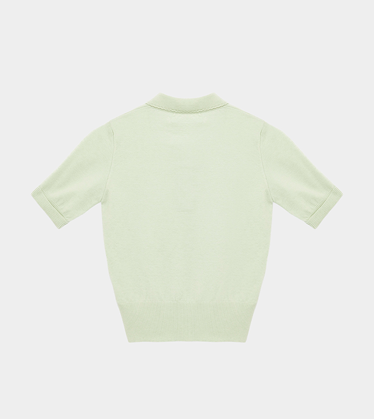 كوتون  سترات بياقة V  - أخضر V-neck Sweaters