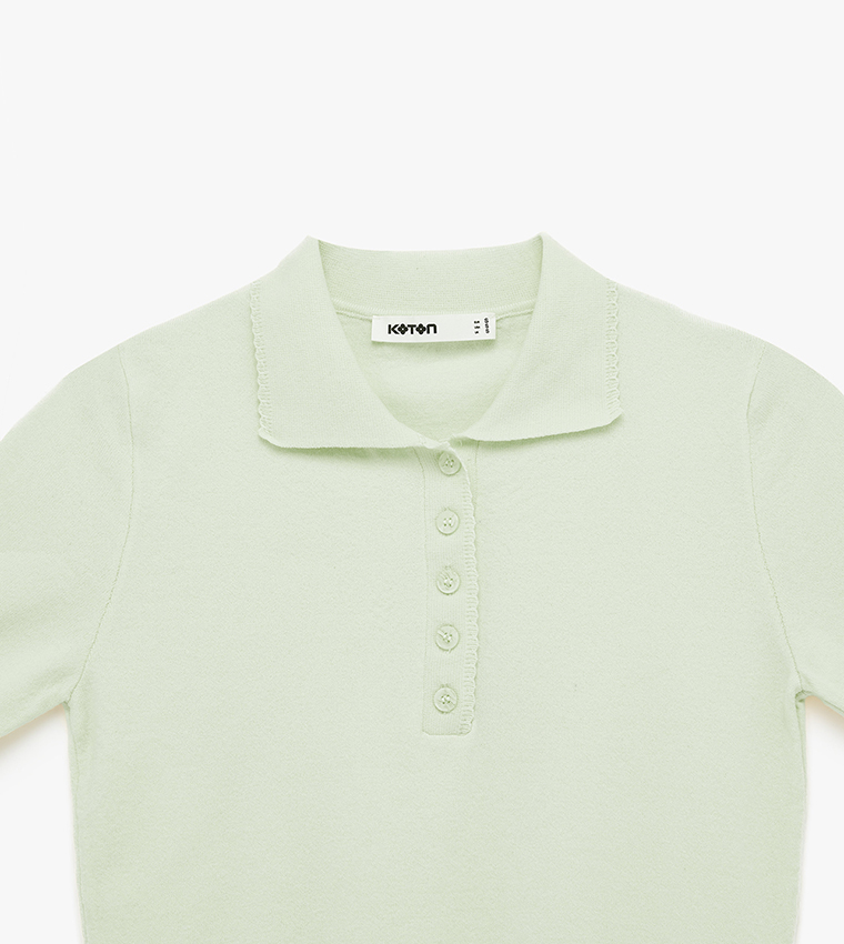 كوتون  سترات بياقة V  - أخضر V-neck Sweaters