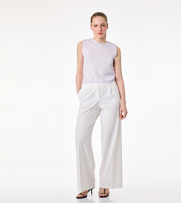 Koton  Sleeveless Tops - Lavender Sleeveless Tops