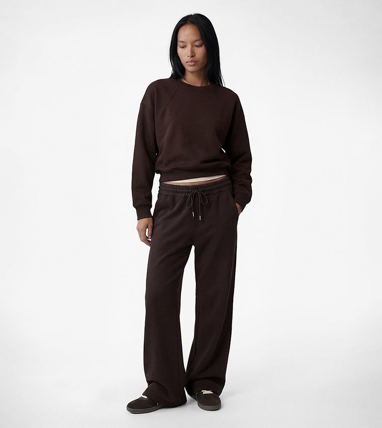 Solid Crew Neck Sweatshirt