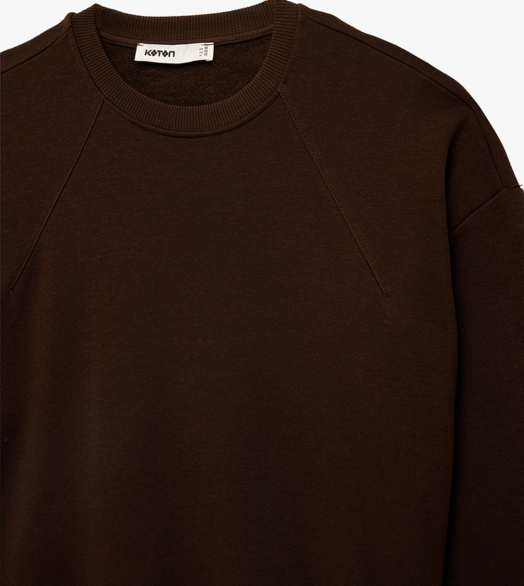 Solid Crew Neck Sweatshirt