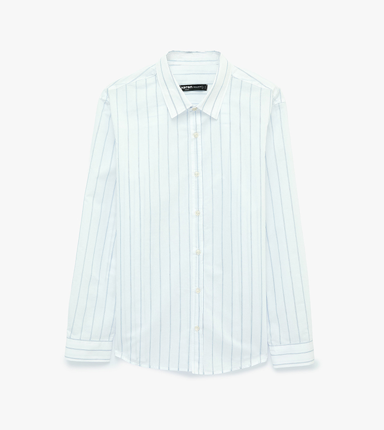 كوتون  أكمام طويلة - أبيض Long Sleeves