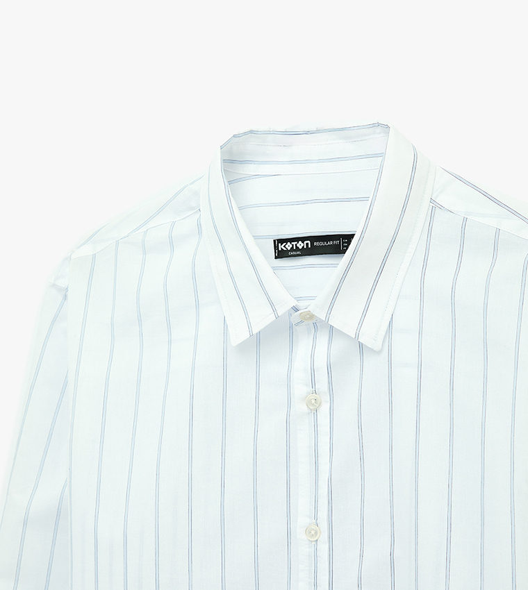 كوتون  أكمام طويلة - أبيض Long Sleeves
