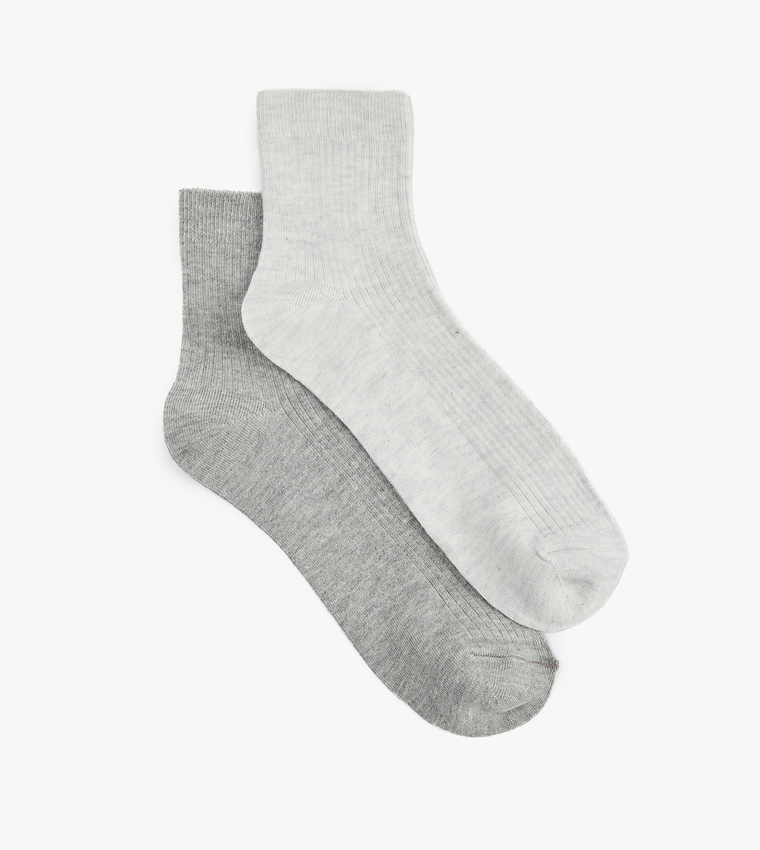 2-Pack Solid Ankle Length Socks