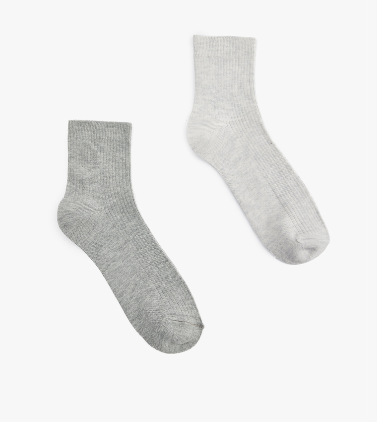 2-Pack Solid Ankle Length Socks