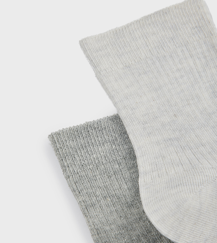 2-Pack Solid Ankle Length Socks