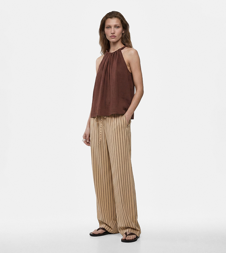 Koton  Sleeveless Tops - Brown Sleeveless Tops
