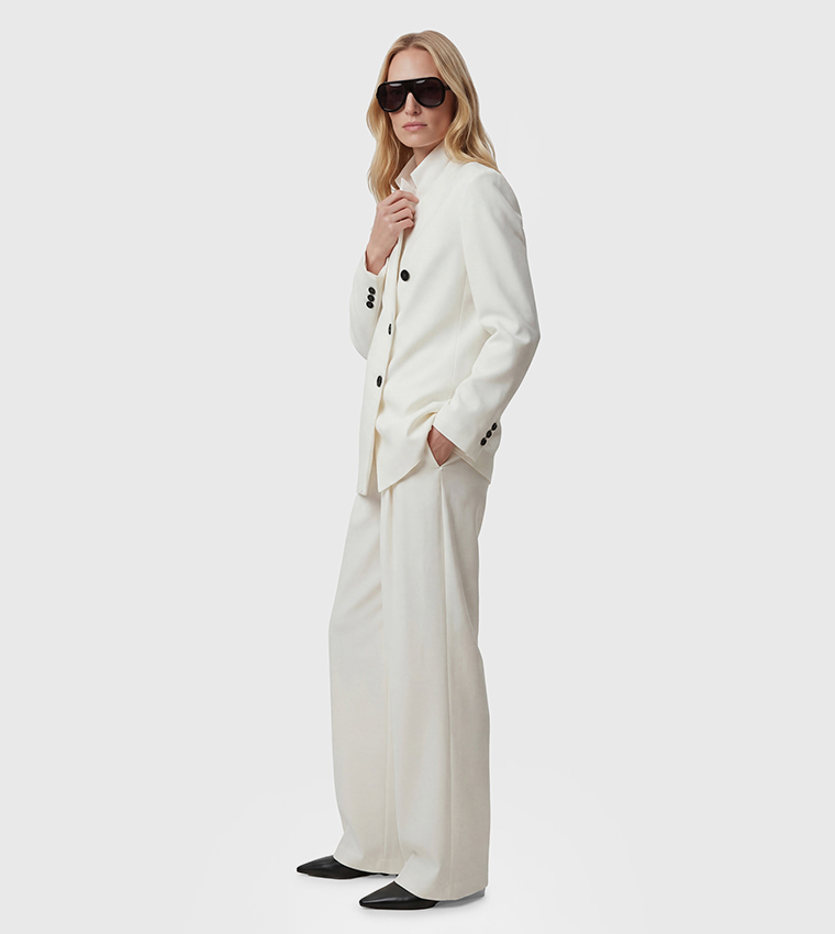 Solid Double Breasted Long Sleeves Blazer