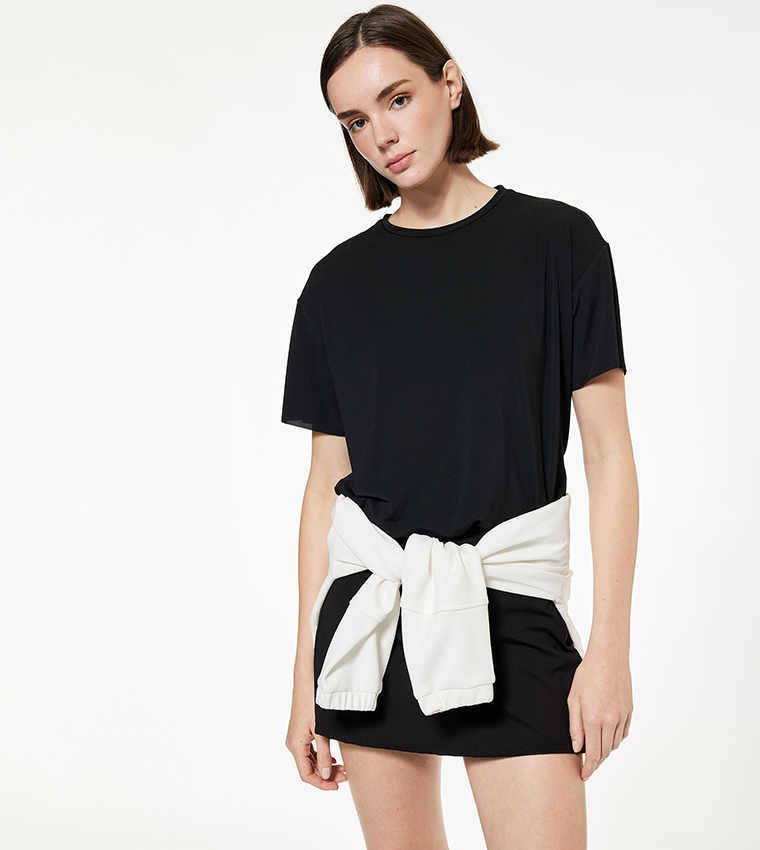 Solid Crew Neck T-Shirt