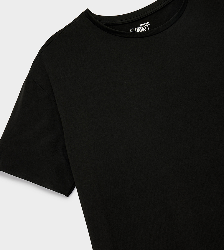 Solid Crew Neck T-Shirt