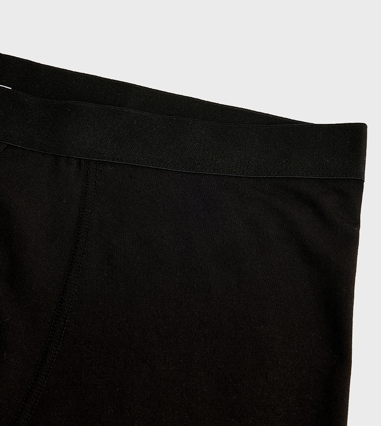 Solid Elastic Waistband Trunks