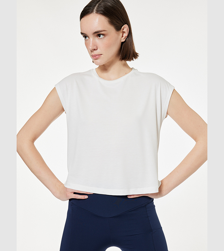 Solid Crew Neck T-Shirt
