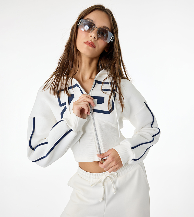 Graphic Oversized Hooded Jacket