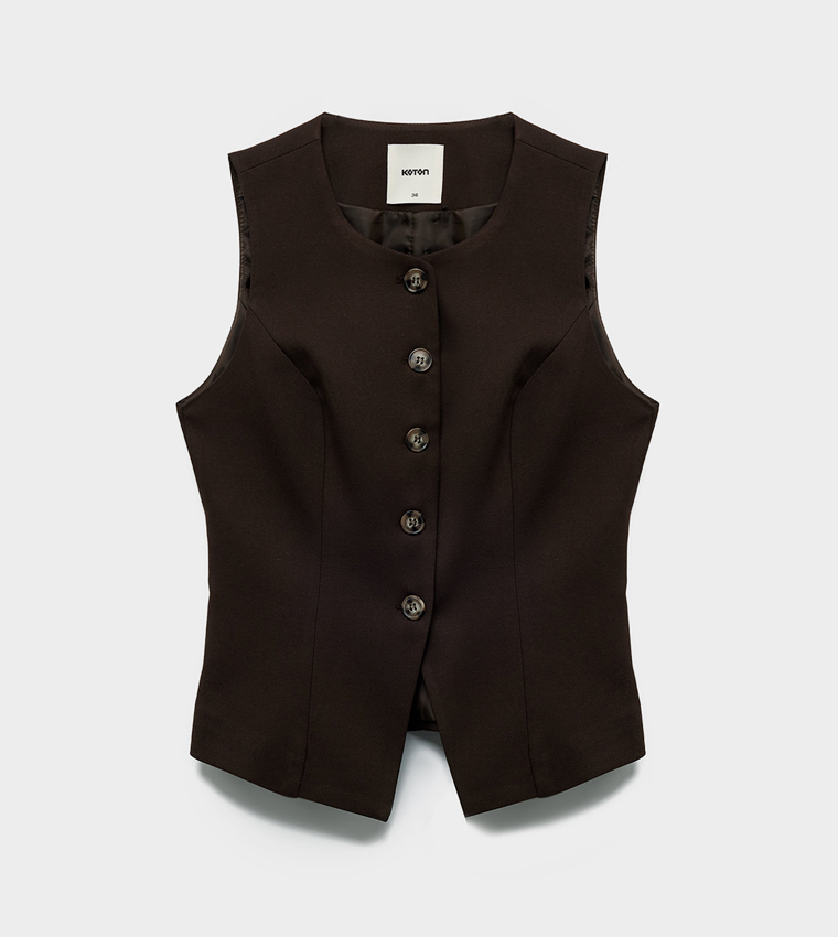 كوتون  توبات بلا أكمام  - بني  Sleeveless Tops