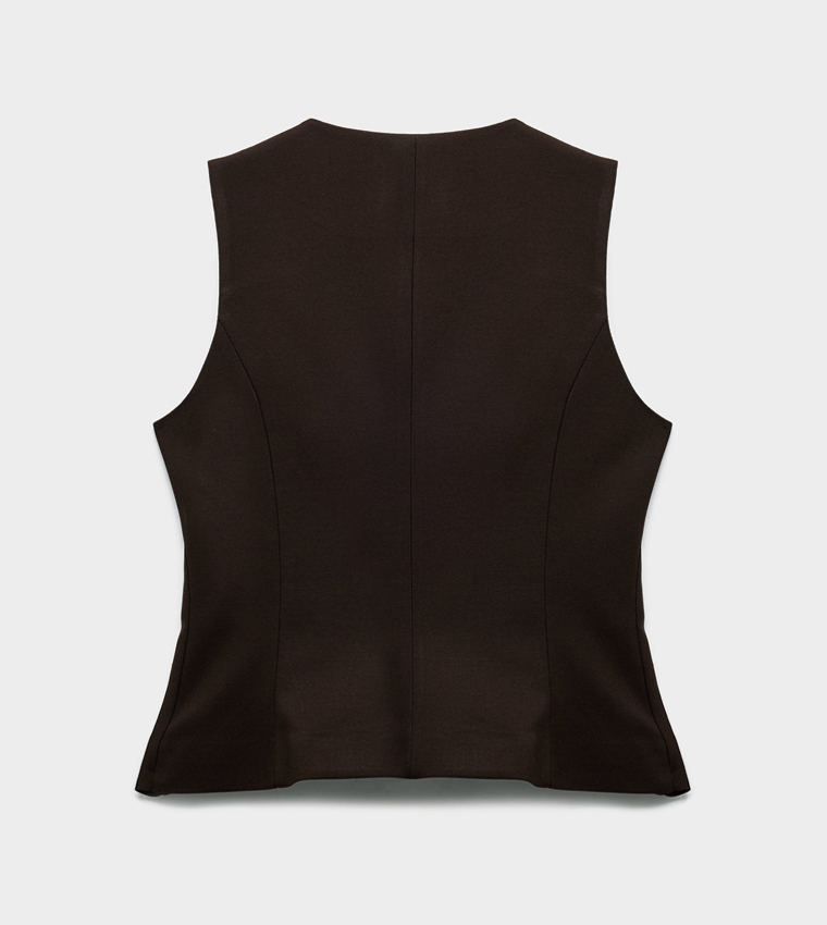 كوتون  توبات بلا أكمام  - بني  Sleeveless Tops