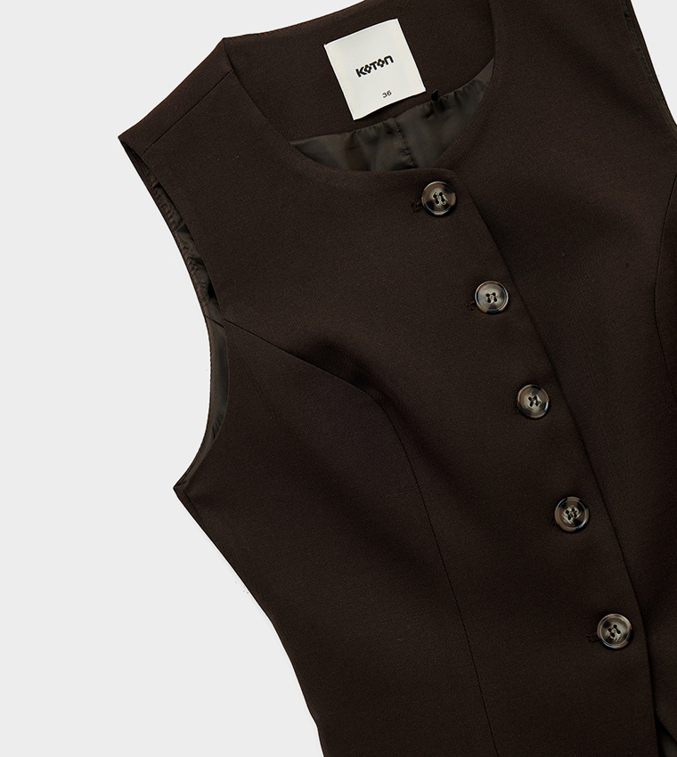 كوتون  توبات بلا أكمام  - بني  Sleeveless Tops