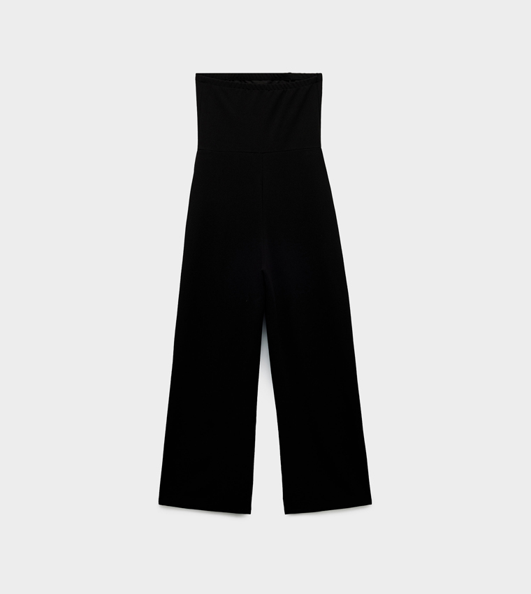 Solid Strapless Jumpsuit