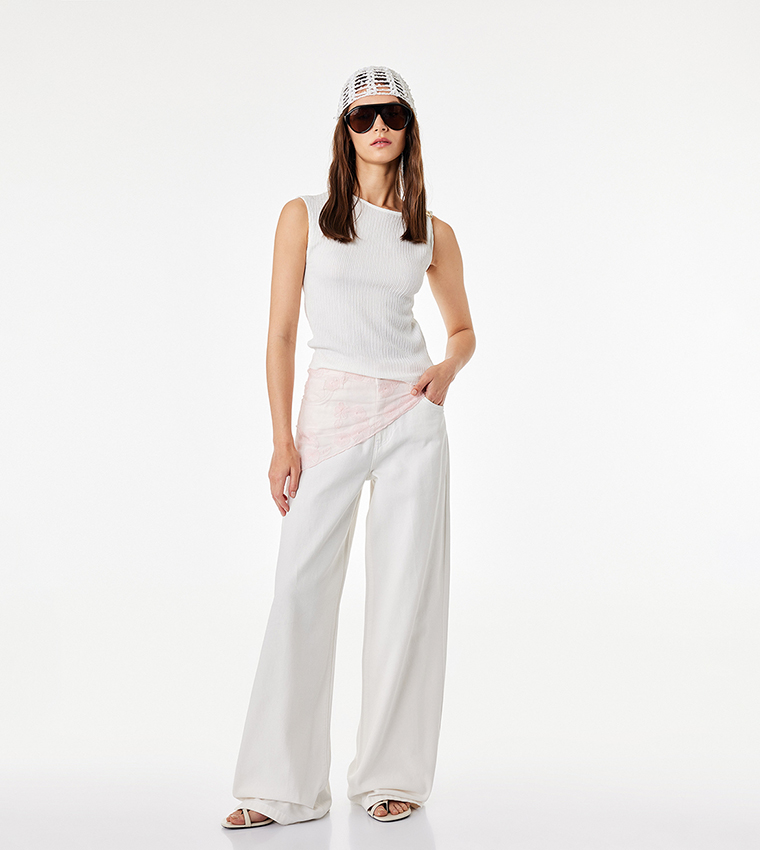 Koton  Sleeveless Tops - Off White Sleeveless Tops