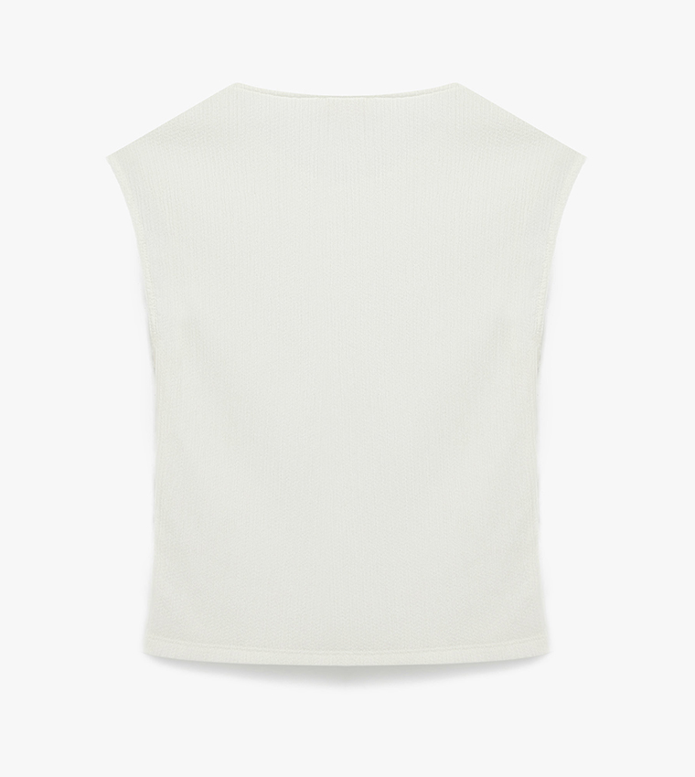 Koton  Sleeveless Tops - Off White Sleeveless Tops