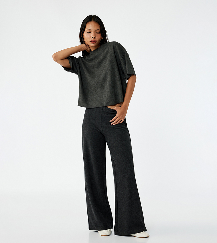 Solid Crew Neck Oversized T-Shirt