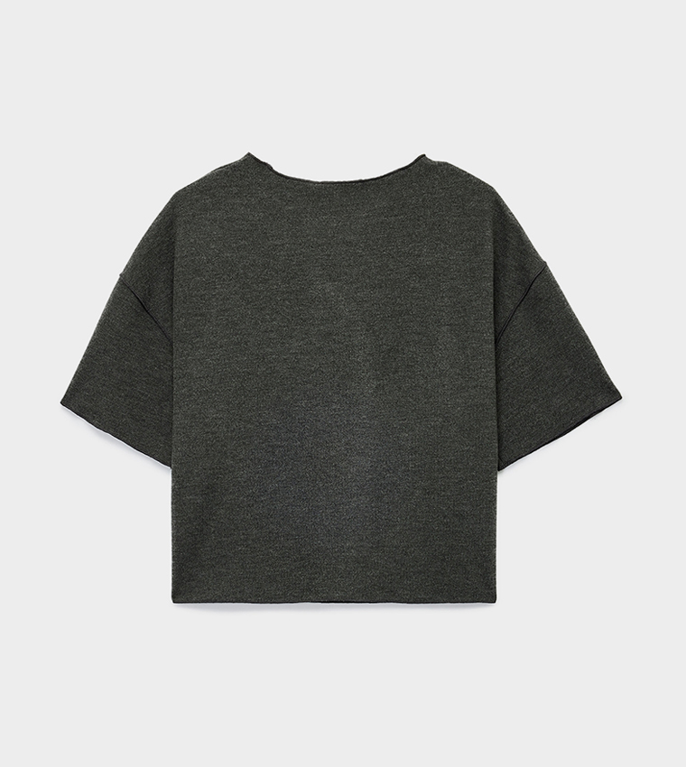 Solid Crew Neck Oversized T-Shirt