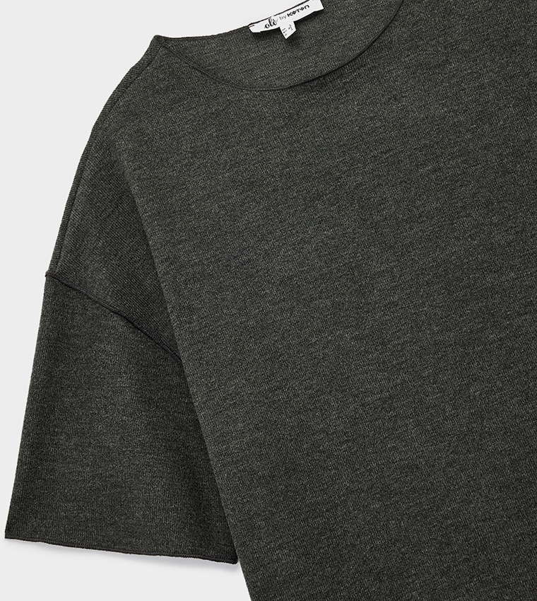 Solid Crew Neck Oversized T-Shirt