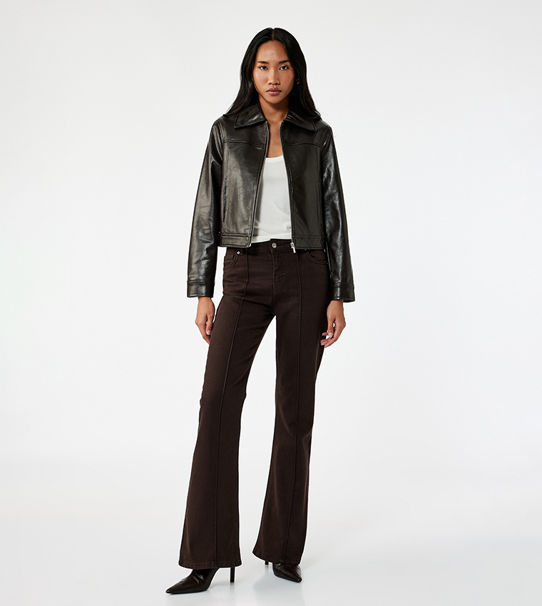 Solid Bootcut Fit Jeans