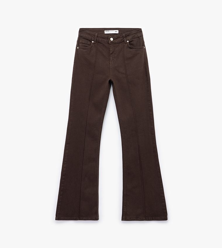 Solid Bootcut Fit Jeans