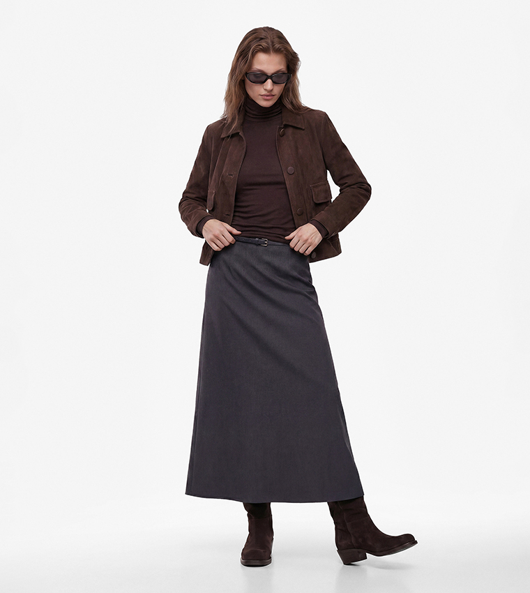 Koton  Midi Skirts - CHARCOAL Midi Skirts